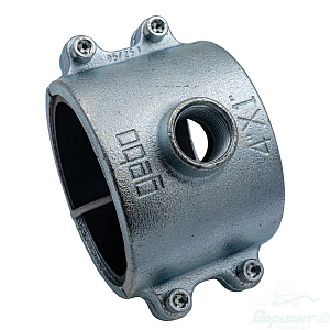 Фото товара «Обойма Gebo 4" ремонтная с водоотводом 1". Код 14891», Соединительные элементы из стали