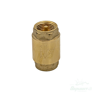 Фото товара «Обратный клапан Varmega 1/2" в.р.-в.р. пружинный с латунным диском. Код 27725», Клапаны
