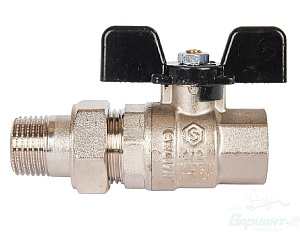 Фото товара «Кран шаровый Stout 1/2" н.р.-в.р. с накидной гайкой. Код 25878», Краны шаровые и вентили