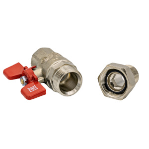 Фото товара «Кран шаровый Stout 1/2" н.р.-в.р. с накидной гайкой (EPDM). Код 26155», Краны шаровые и вентили