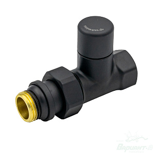 Фото товара «Запорный радиаторный клапан Varmega, 1/2", прямой, черный VMDV04-210404. Код 26676», Терморегулирующие вентили