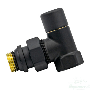 Фото товара «Запорный радиаторный клапан Varmega, 1/2", угловой, черный VMDV03-210404. Код 26679», Терморегулирующие вентили