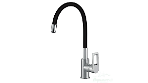 Смеситель Rossinka Z35-35U-Black для кухни с гибким изливом